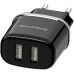 Borofone BA25A 2USB 2.4A Power Adapter with Lightning Cable (Black)
